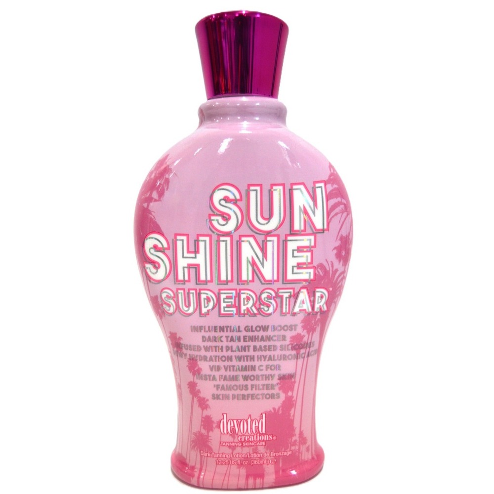 Devoted Creations Sun Shine Superstar Glow Boost Dark Tanning Lotion 12.25 oz